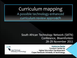 Curriculum mapping A possible technology-enhanced curriculum review appro ach