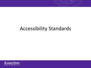 Accessibility Standards
