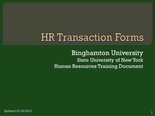HR Transaction Forms