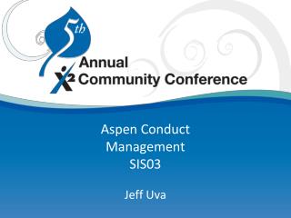 Aspen Conduct Management SIS03