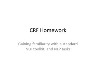 CRF Homework