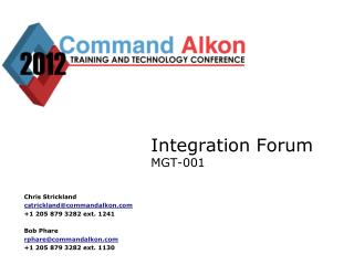 Integration Forum MGT-001