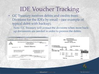IDE Voucher Tracking