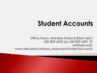 Student Accounts