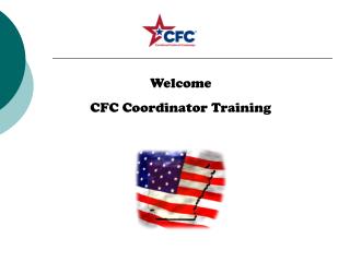 Welcome CFC Coordinator Training