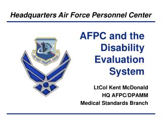 AFPC and the Disability Evaluation System