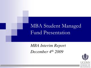 MBA Student Managed Fund Presentation