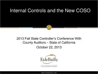 Internal Controls and the New COSO