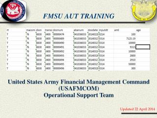 FMSU AUT training