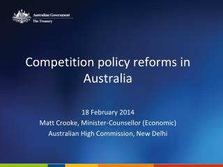 Competition policy reforms in Australia