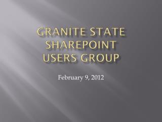 Granite State SharePoint Users Group