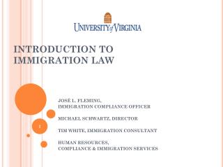 INTRODUCTION TO I MMIGRATION LAW