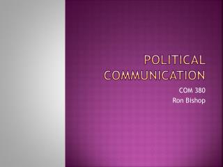 PolitIcal Communication