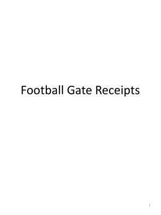 Football Gate Receipts