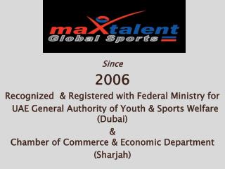 Since 2006 Recognized &amp; Registered with Federal Ministry for