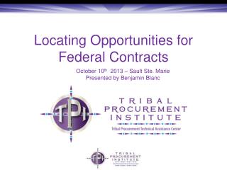 Locating Opportunities for Federal Contracts