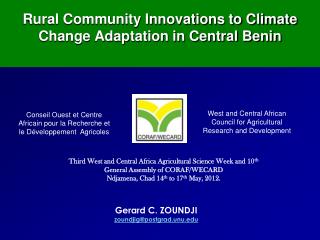 Rural Community Innovations to Climate Change Adaptation in Central Benin