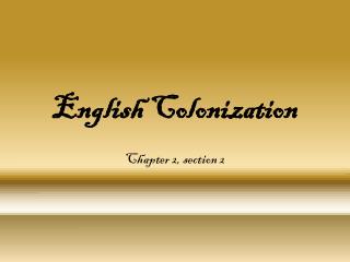 English Colonization
