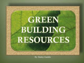 Green Building Resources