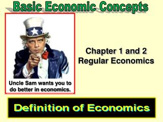 Chapter 1 and 2 Regular Economics