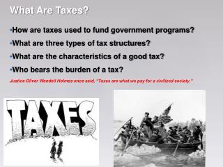 What Are Taxes?