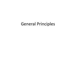 General Principles