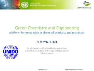 Green Chemistry and Engineering platform for innovation in chemical products and processes