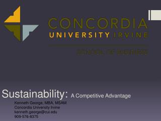 Sustainability: A Competitive Advantage