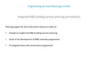 Engineering Services Planning Limited