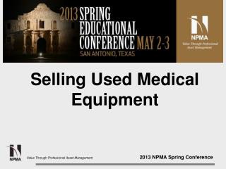 Selling Used Medical Equipment