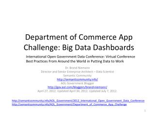 Department of Commerce App Challenge : Big Data Dashboards