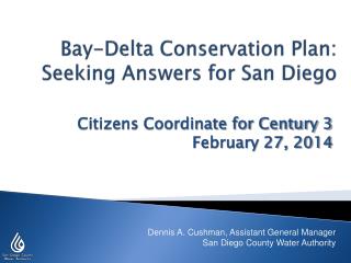 Bay-Delta Conservation Plan: Seeking Answers for San Diego