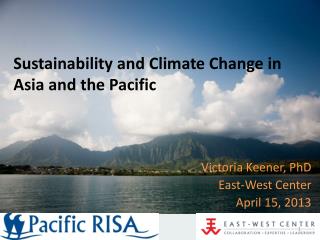 Sustainability and Climate Change in Asia and the Pacific
