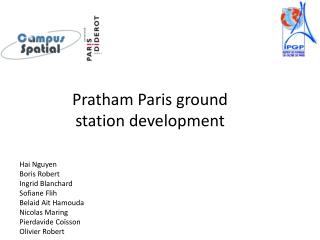 Pratham Paris ground station development