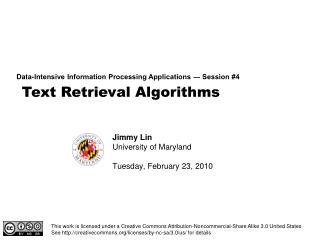 Text Retrieval Algorithms