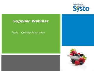 Supplier Webinar