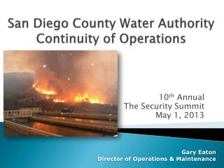 San Diego County Water Authority Continuity of Operations