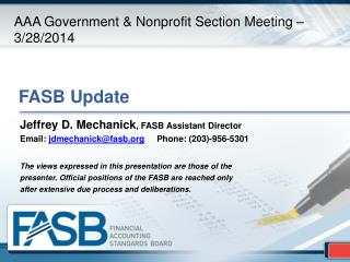 FASB Update