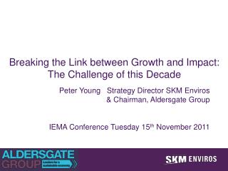 Breaking the Link between Growth and Impact: The Challenge of this Decade
