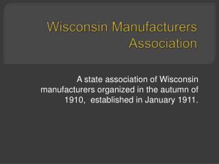 Wisconsin Manufacturers Association