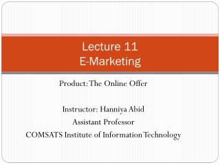 Lecture 11 E-Marketing