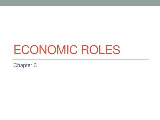 Economic Roles