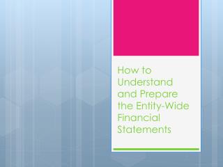 How to Understand and Prepare the Entity-Wide Financial Statements