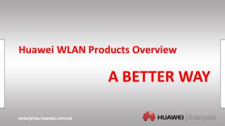 Huawei WLAN Products Overview