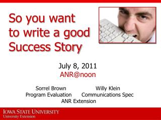 So you want to write a good Success Story