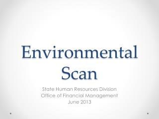 Environmental Scan
