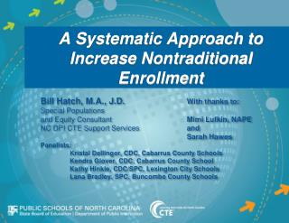 A Systematic Approach to Increase Nontraditional Enrollment