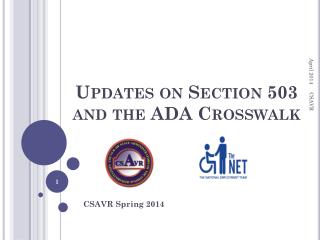 Updates on Section 503 and the ADA Crosswalk
