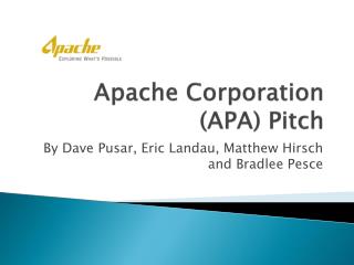 Apache Corporation (APA) Pitch