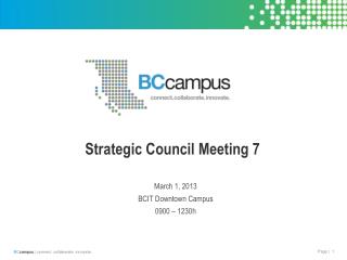 Strategic Council Meeting 7